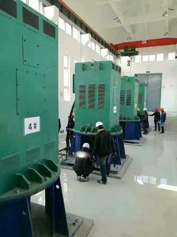 YKK7107-4某污水处理厂使用我厂的立式高压电机安装现场